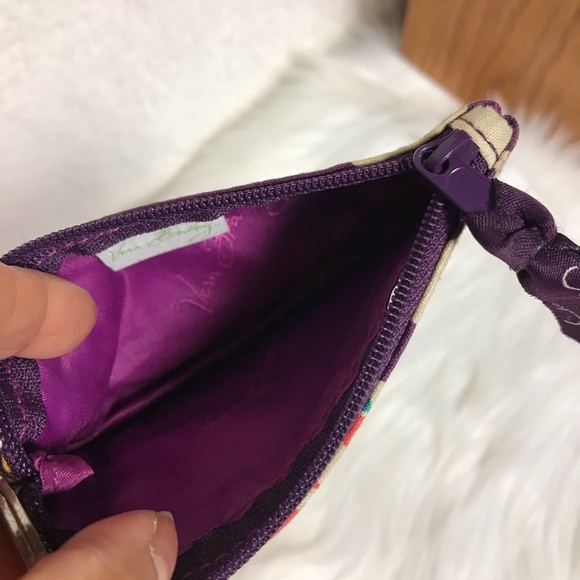 Vera Bradley Purple and Green Patterned ID/Card Wallet - Picture 3 of 3